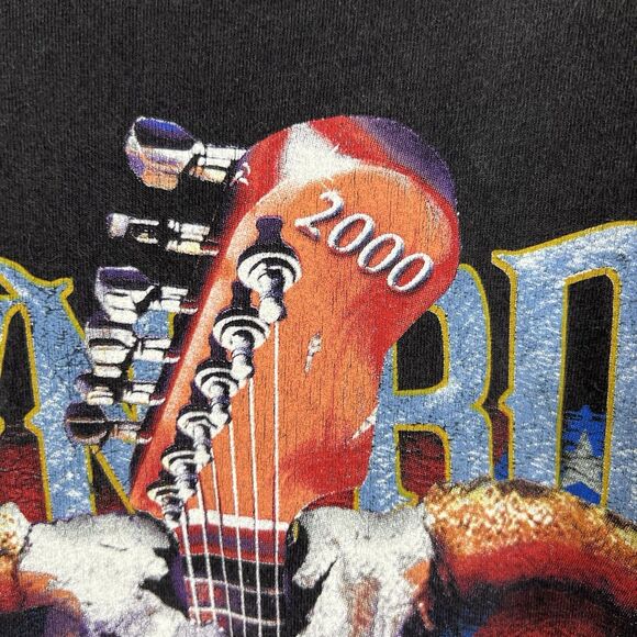 Vintage Lynyrd Skynyrd 1999/2000 Tour T Shirt XL Black Single Stitch Oneita - Picture 13 of 14